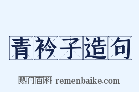 青衿子造句是什么意思的图片